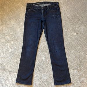 J. CREW Matchstick dark denim jeans. Size 29S.